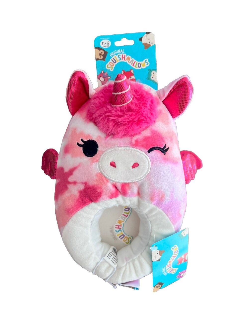 Squishmallow Slippers For Winter Collection By Jazwares Sz 11-12 Girls Unicorn